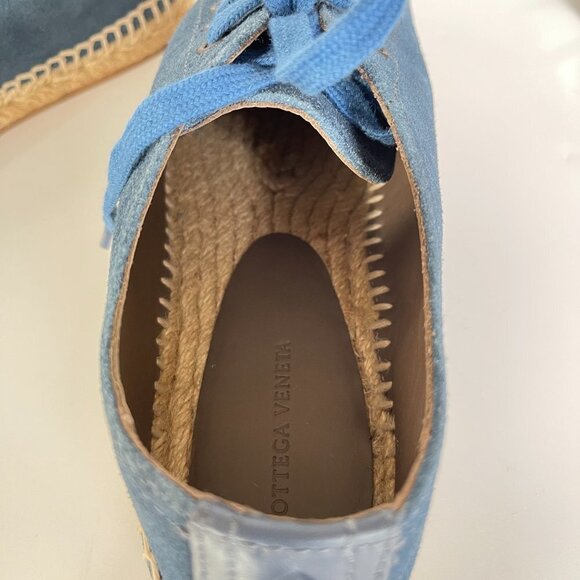 BOTTEGA VENETA Spritz Suede Denim blue espadrilles 522301 shoes, Size 41 - Picture 8 of 12